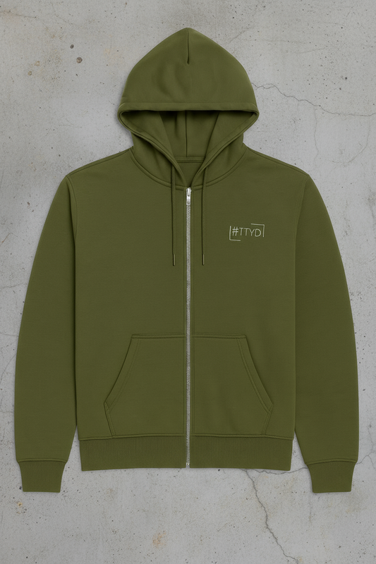 #TTYD Olive Zipper Hoodie