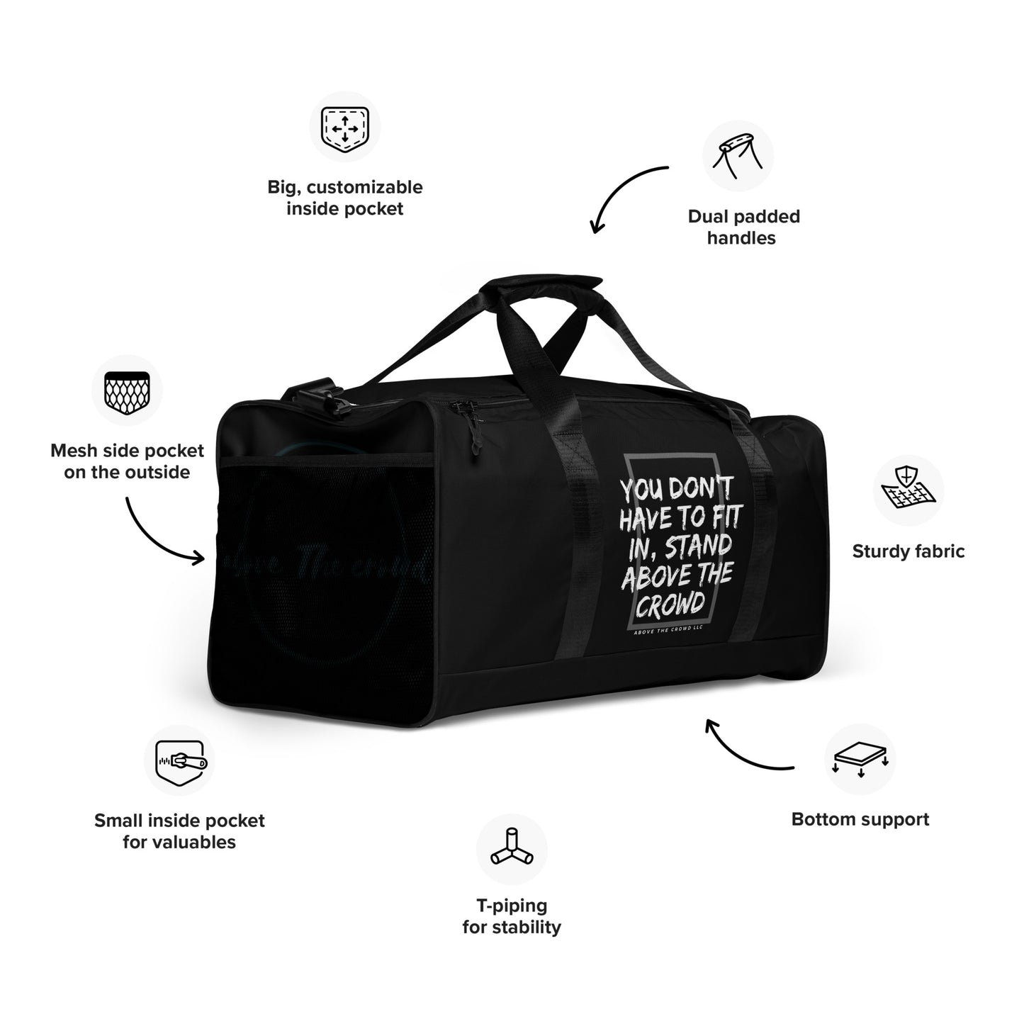 Black 'Fit In' Duffle Bag