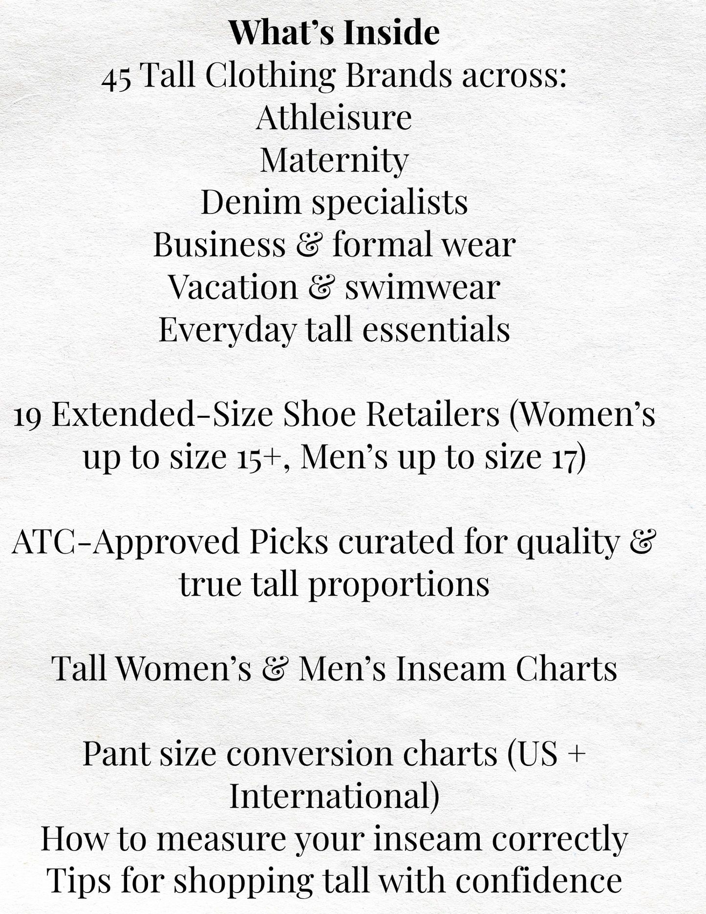 Above the Crowd Shopping Guide — First Edition (2025)