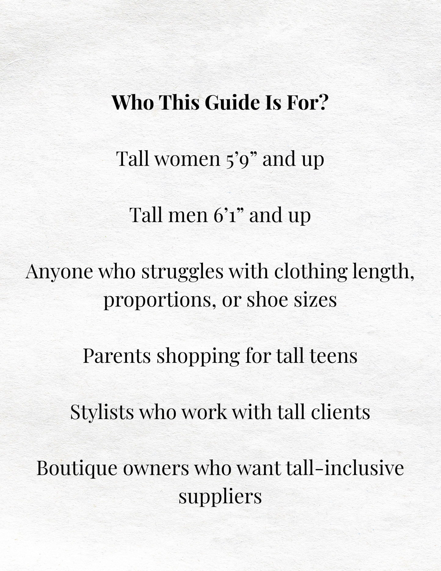 Above the Crowd Shopping Guide — First Edition (2025)