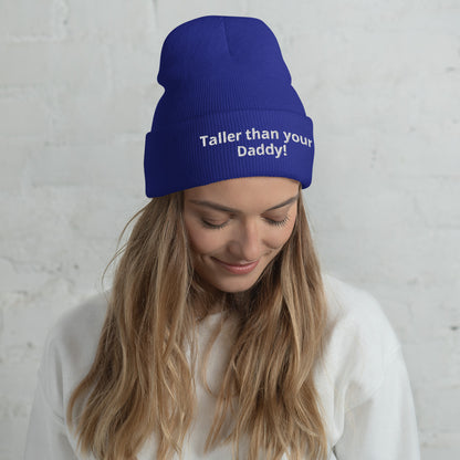 Taller than Your Daddy beanie in royal blue