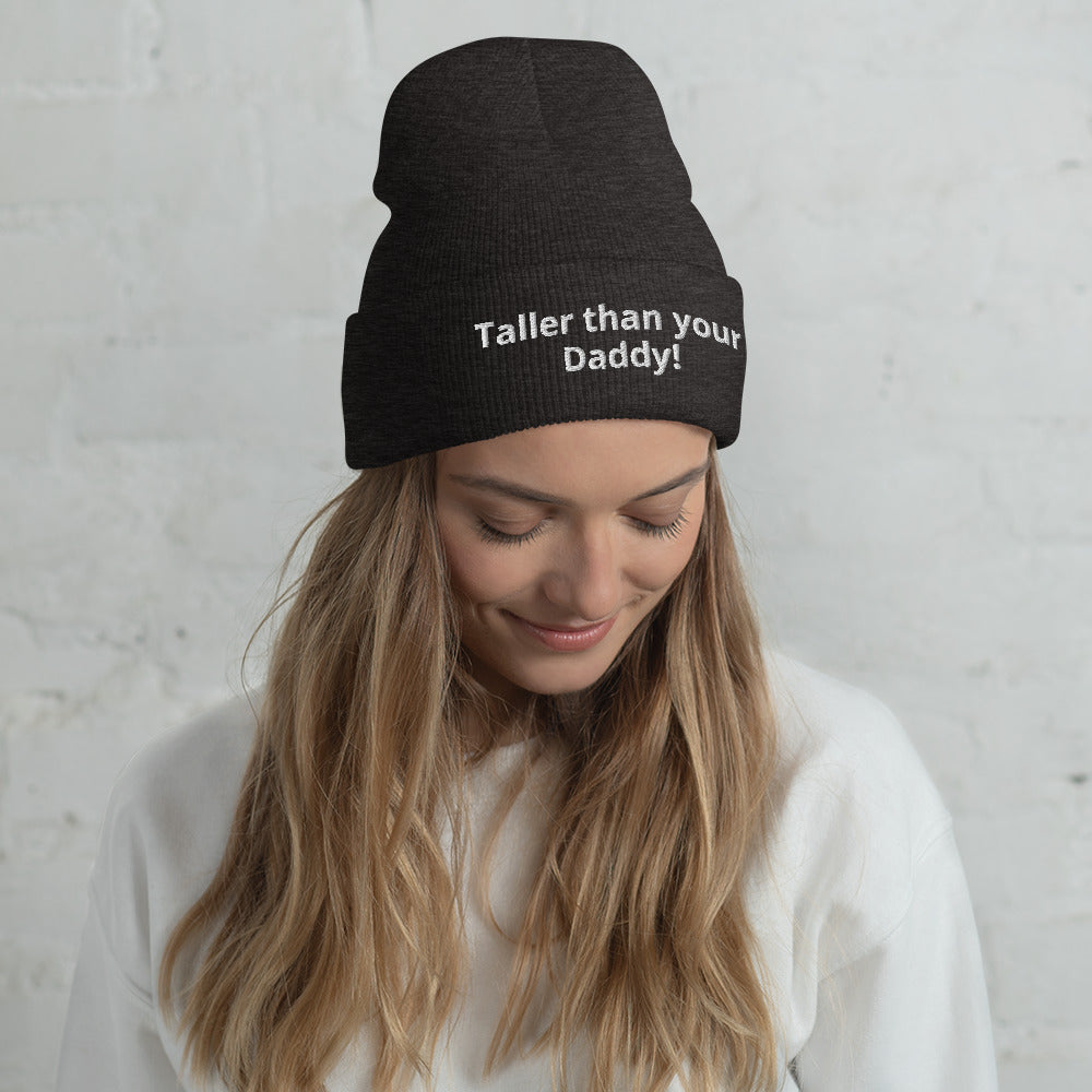 Taller than Your Daddy beanie in dark grey 