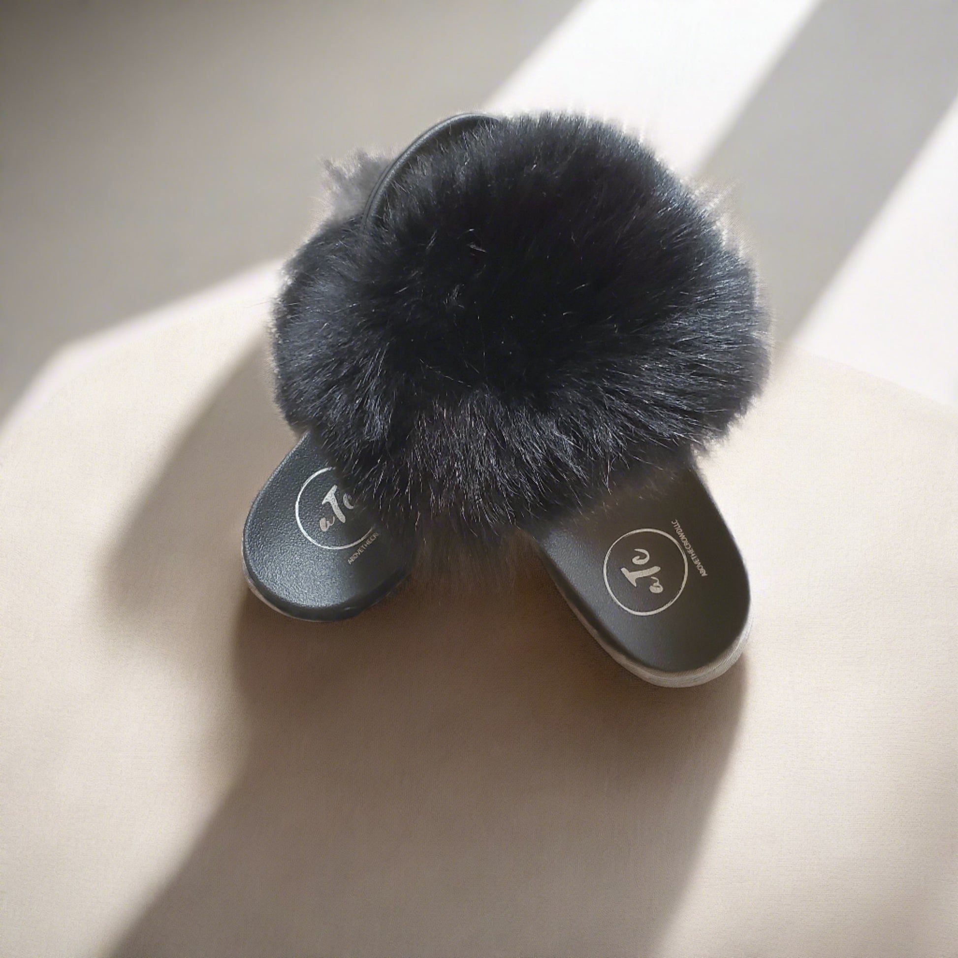 Black Premium Fluffy Slippers – Above The Crowd Clothing