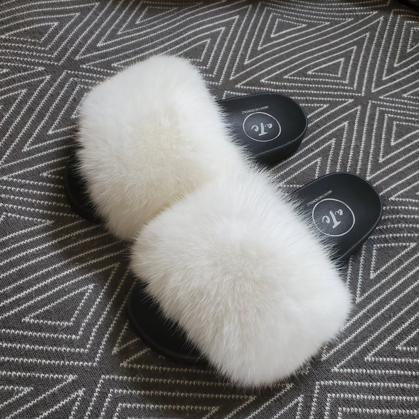 White Premium Fluffy Slippers