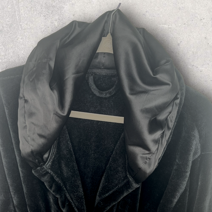 Black Premium Satin Lined Hooded Robe