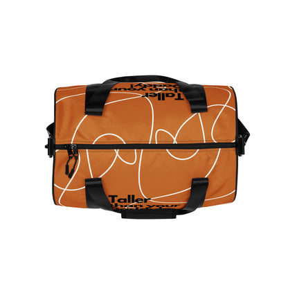 Orange Printed 'Taller than your Daddy' Gym Bag