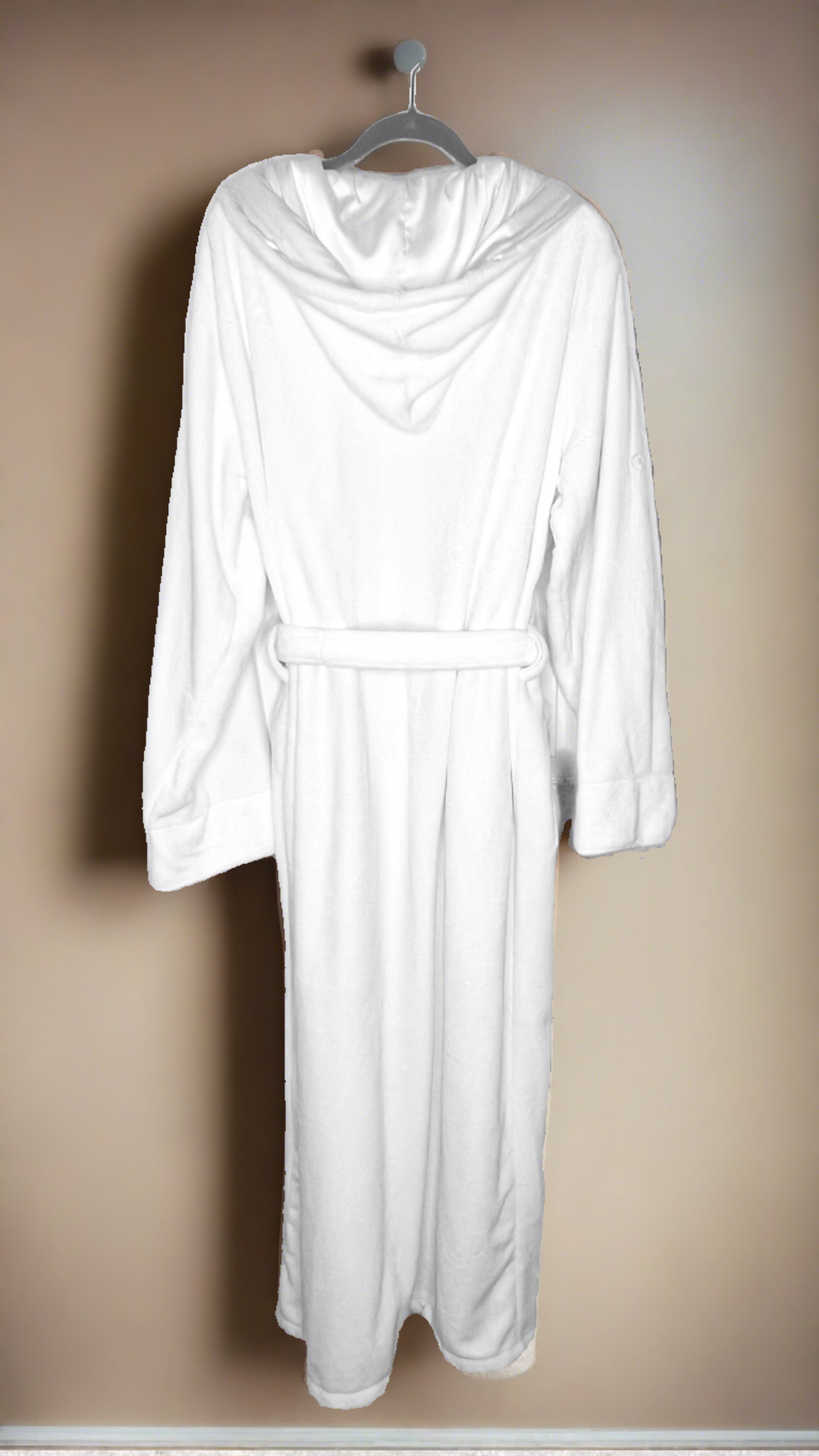 White Premium Satin Lined Hooded Robe