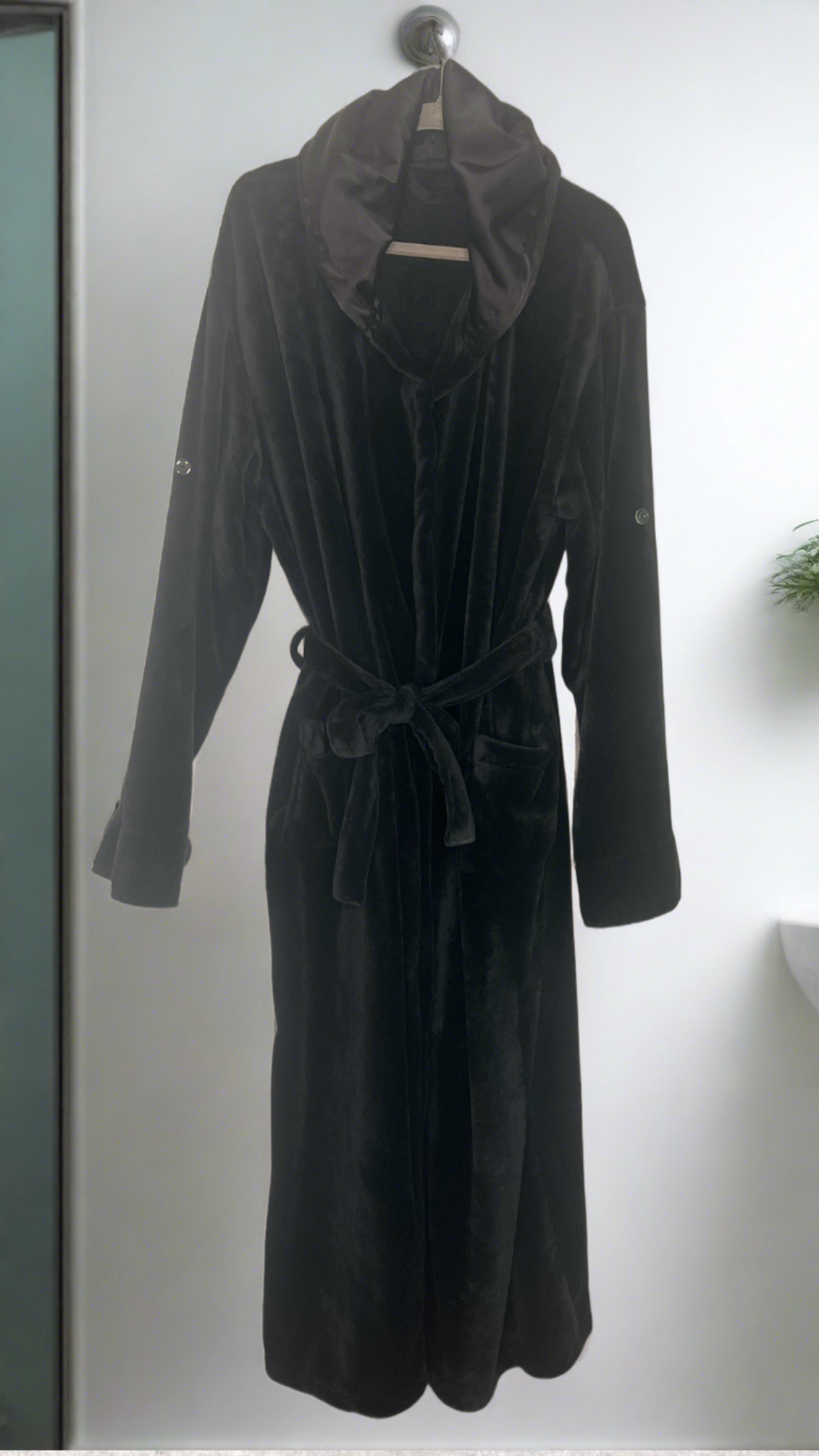 Plush Black Tall Robe for women and Men