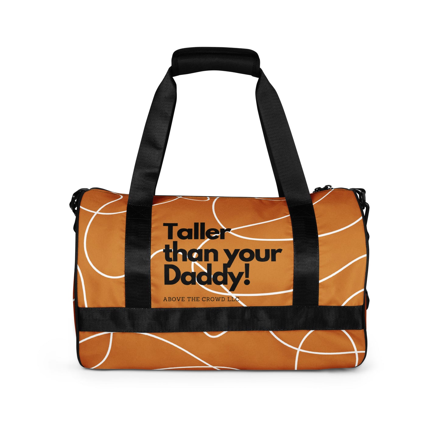Orange Printed 'Taller than your Daddy' Gym Bag