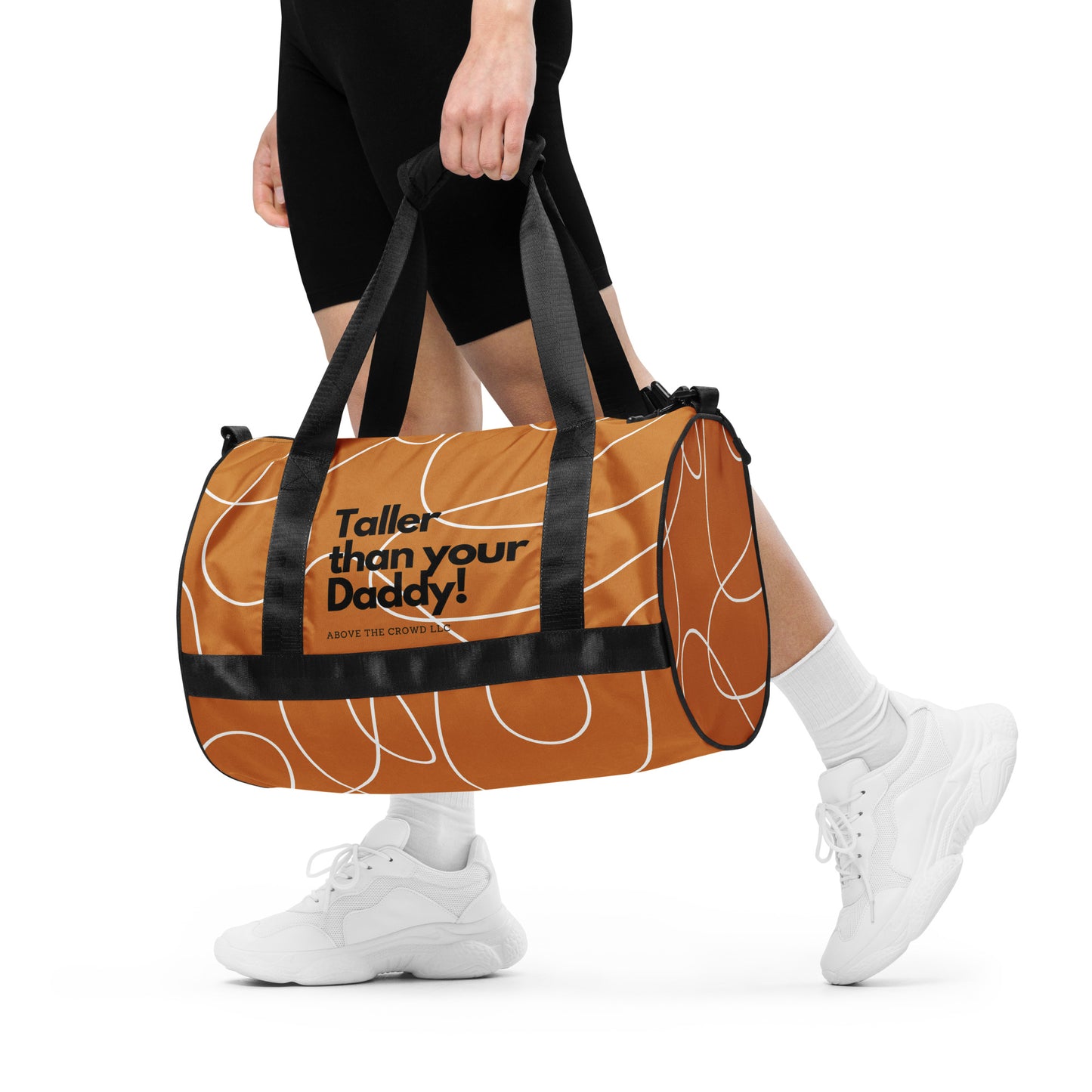 Orange Printed 'Taller than your Daddy' Gym Bag