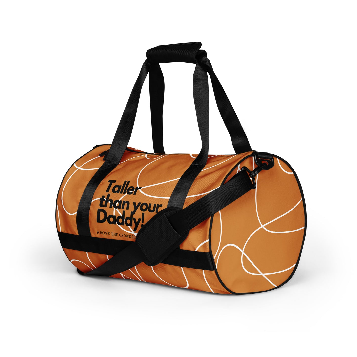 Orange Printed 'Taller than your Daddy' Gym Bag