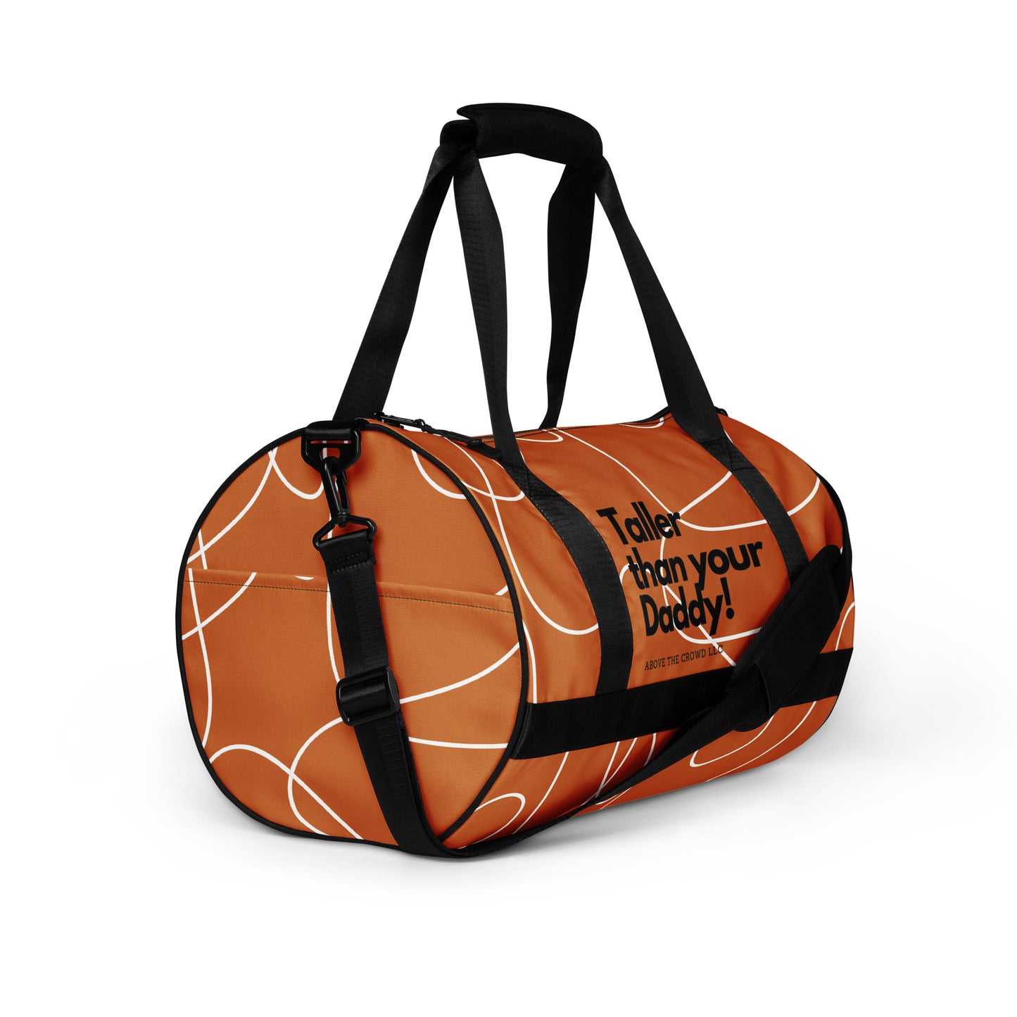 Orange Printed 'Taller than your Daddy' Gym Bag